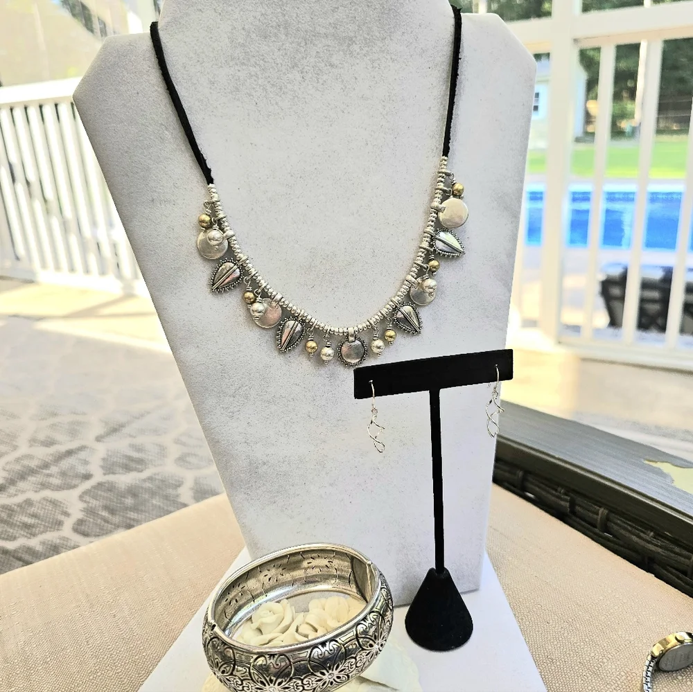 Lucky Brand, Brighton Florencia Cuff, 925 Earrings SET!!! - Picture 2 of 13